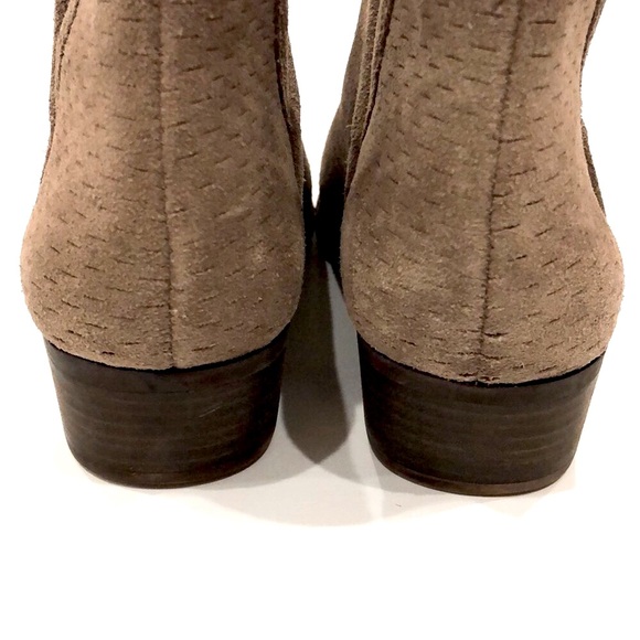 Lucky Brand Baley Suede Leather Perforated Booties - Picture 4 of 8